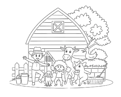 desenhos de fazenda para colorir e imprimir para imprimir e colorir - imagem 7